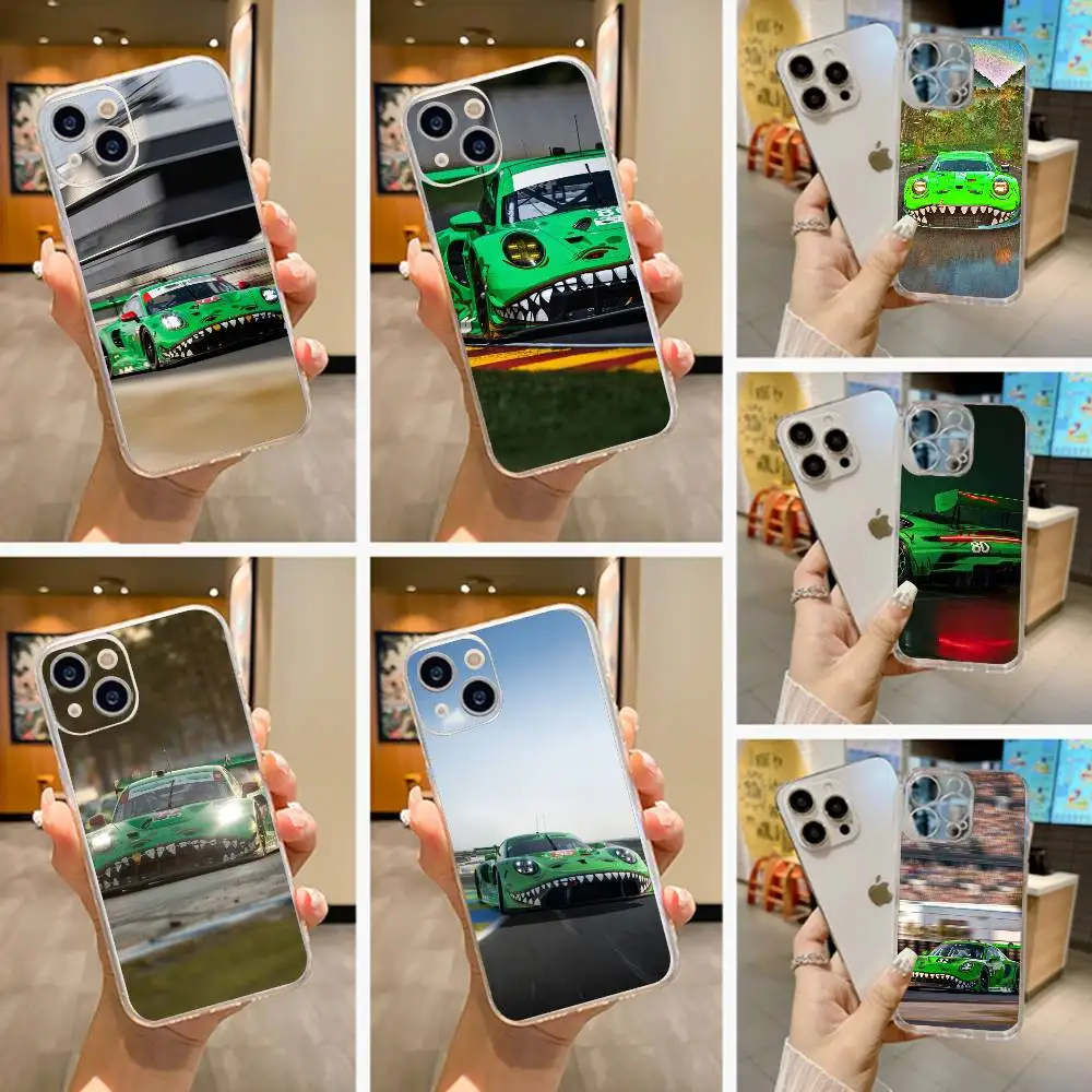 

GT3 Cars-s Phone Case Transparent Silicone Soft For iPhone 17 16 15 14 13 12 11 Mini Pro Max Plus
