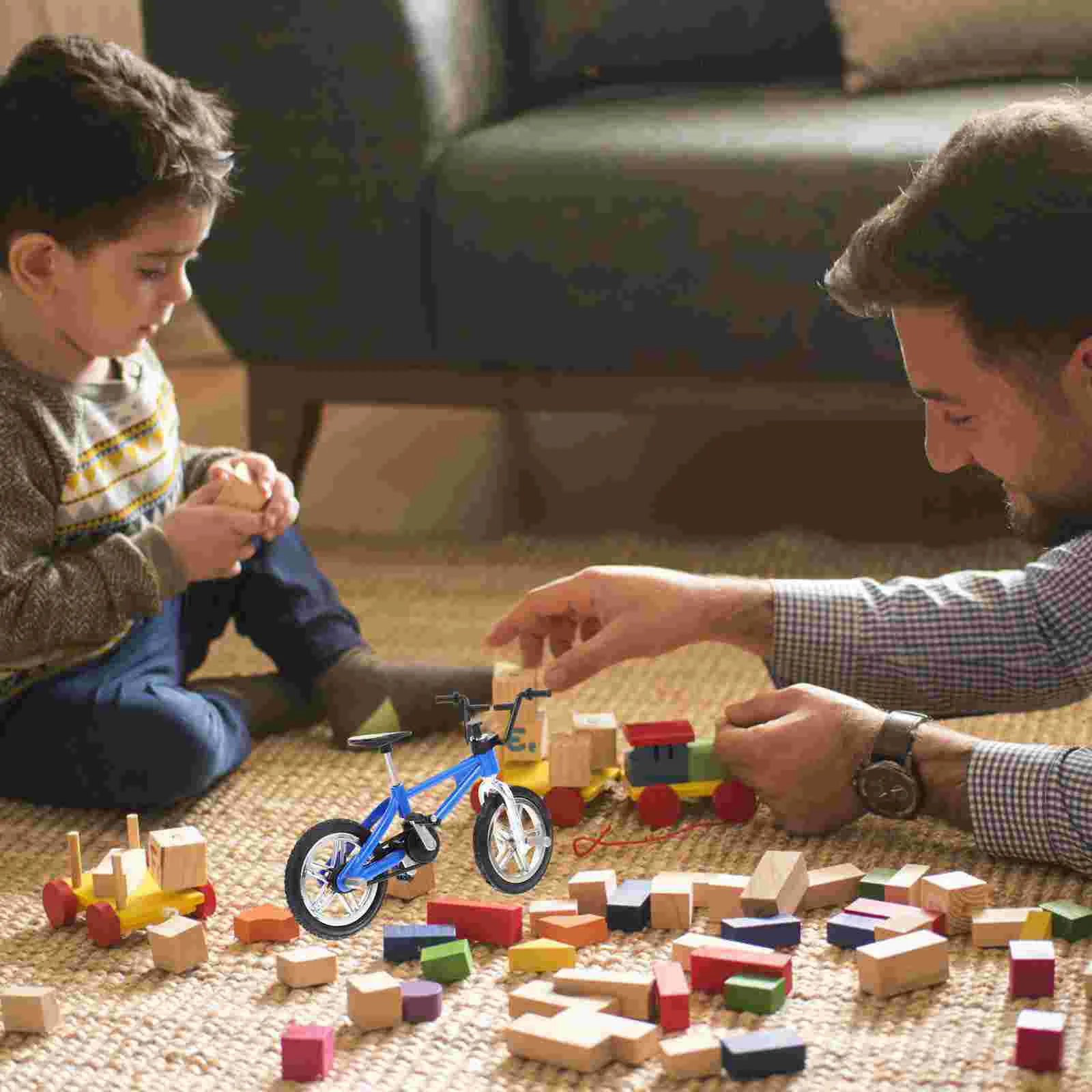 Casa em miniatura comida brinquedo cena acessórios simulação bicicleta foto adereços bicicleta jogar modelo liga pequenas bicicletas