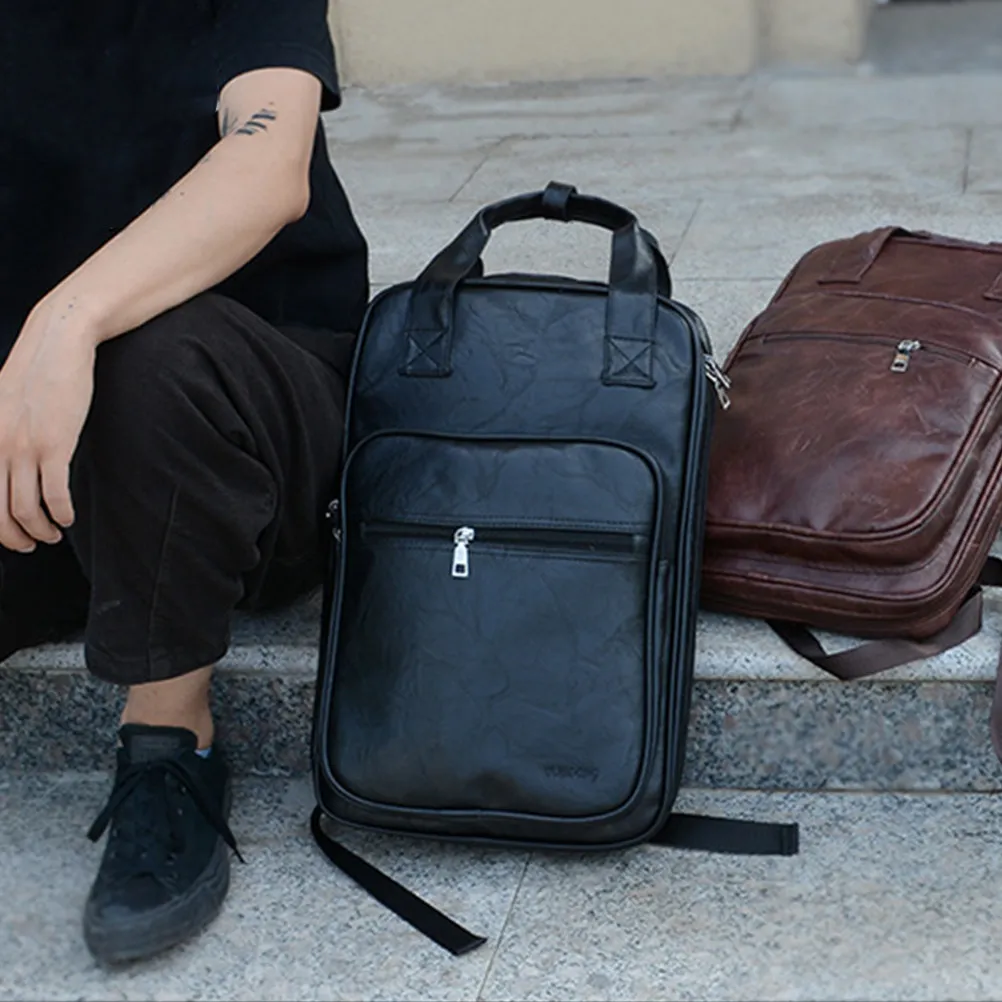 High Capacity Drumstick Bag for Drummers Portable Drum Stick Case with Multiple Compartments Drumsticks Mallets Brushes