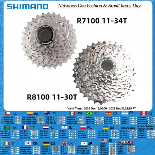 Shimano 105 R7100 Ultegra R8100 12 velocidades bicicleta de carretera Cassette R7101 11-34T 11-36T rueda libre R8101 11-30T 11-34T K7 12s