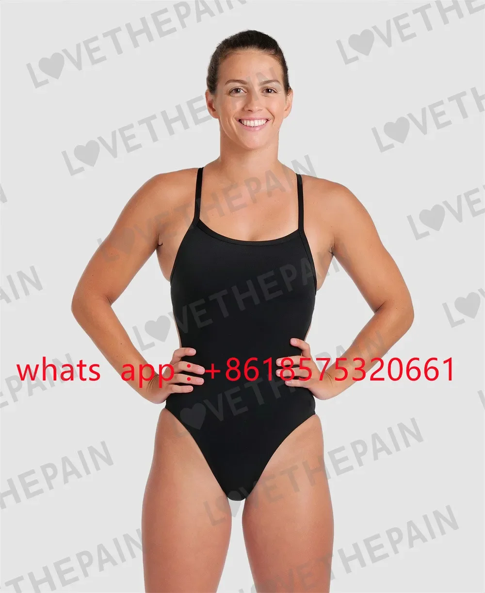 New Women's One Piece Swimsuit Summer Competition Training Swimwear Fitness Racer Back Master MaxLife Swimming Sports Thin Strap