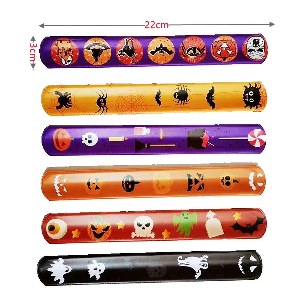 20/50Pcs Halloween Christmas Pattern Wristband Decoration Toys Kids Birthday Party Gifts Pinata Filler New Year\'s Party Favors