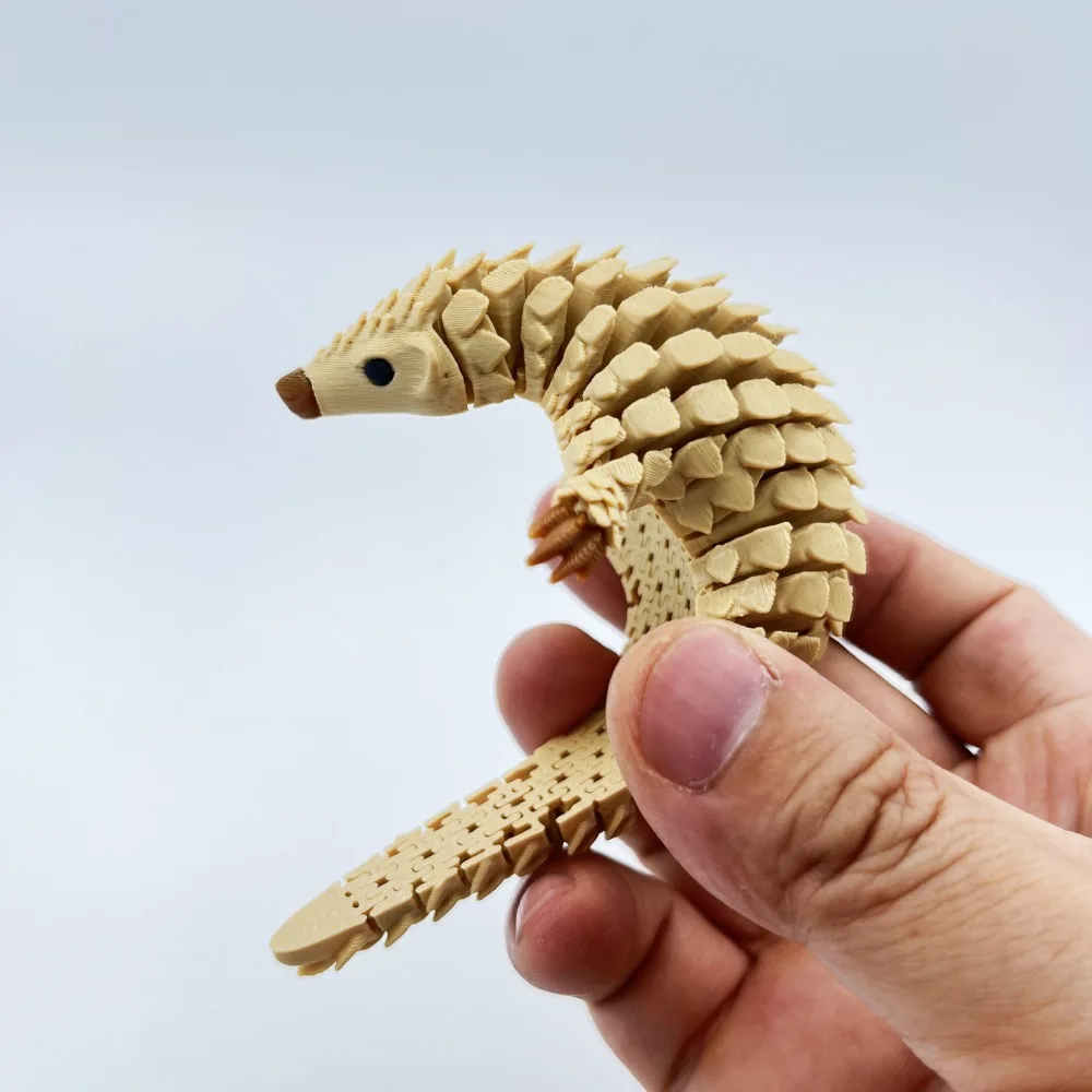 

3D Printed Pangolin Creative Movable Joint Animal Model Figurines 3D Printed Toys Home Decor Desktop Ornament for Kids Gift