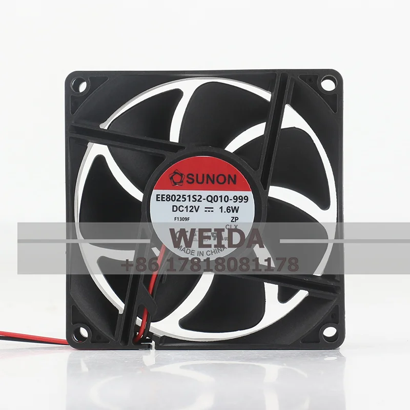 SUNON 80*80*25MM EE80251S2-Q010-999 8025 DC12V 1.6W 8cm magnetic suspension silent chassis cooling fan