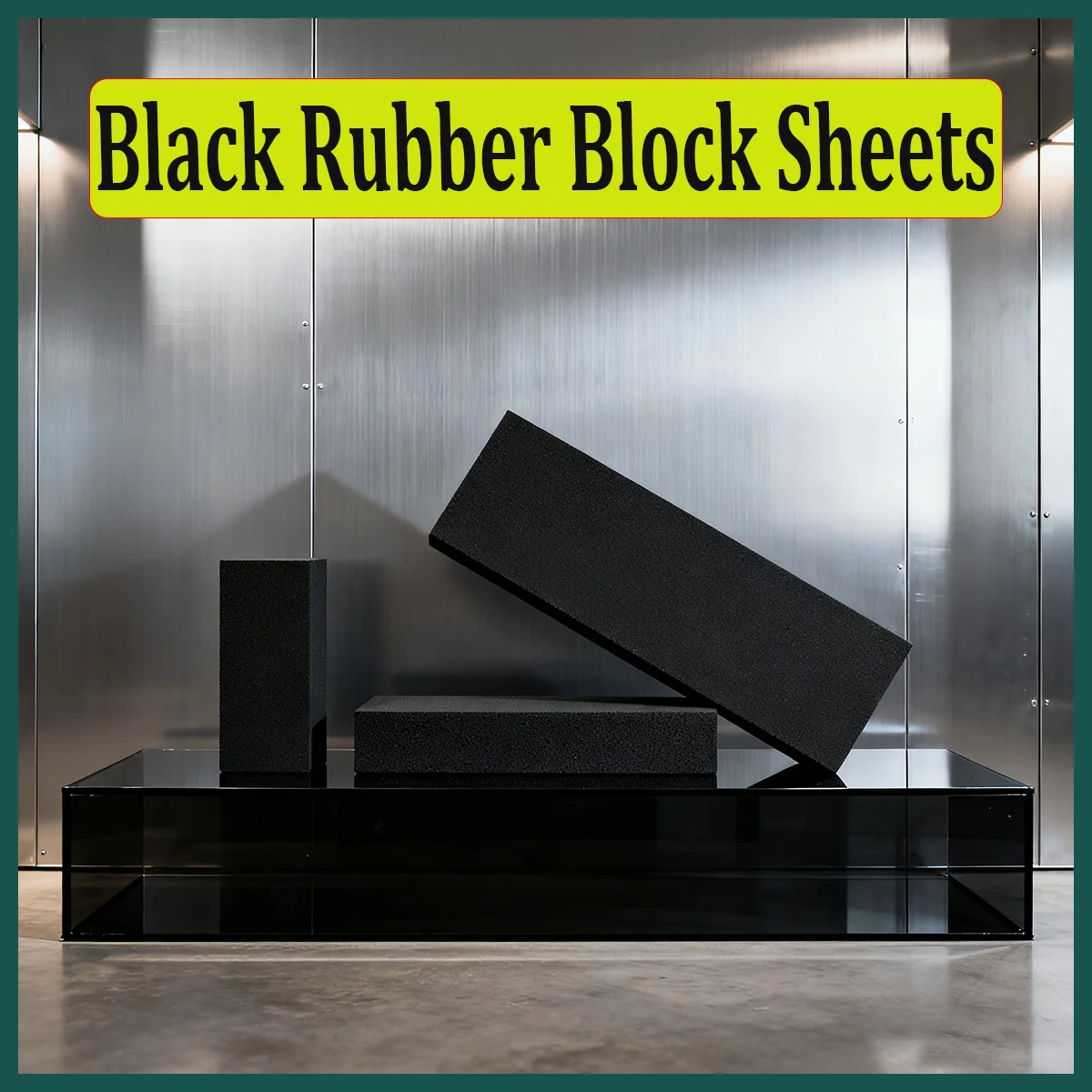 

1pcs Black Rubber Block Sheets | Damping Gasket & Shock-Absorbing Pad, Thk5-100mm W20-200mm L50-220mm, Customizable