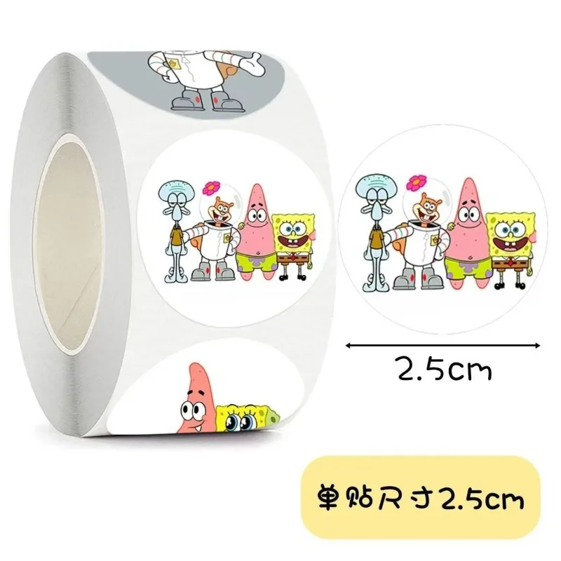 

Kawaii SpongeBob SquarePants Roll Stickers, Pai Daxing Creative Stickers, Cartoon Cute Peripheral Sticker