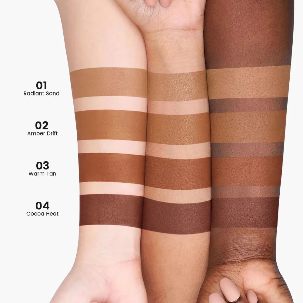 Wodoodporny krem konturowy, nawilżający i łatwy do rozmazywania krem konturowy, definiujący cechy twarzy z możliwością regulacji krycia.