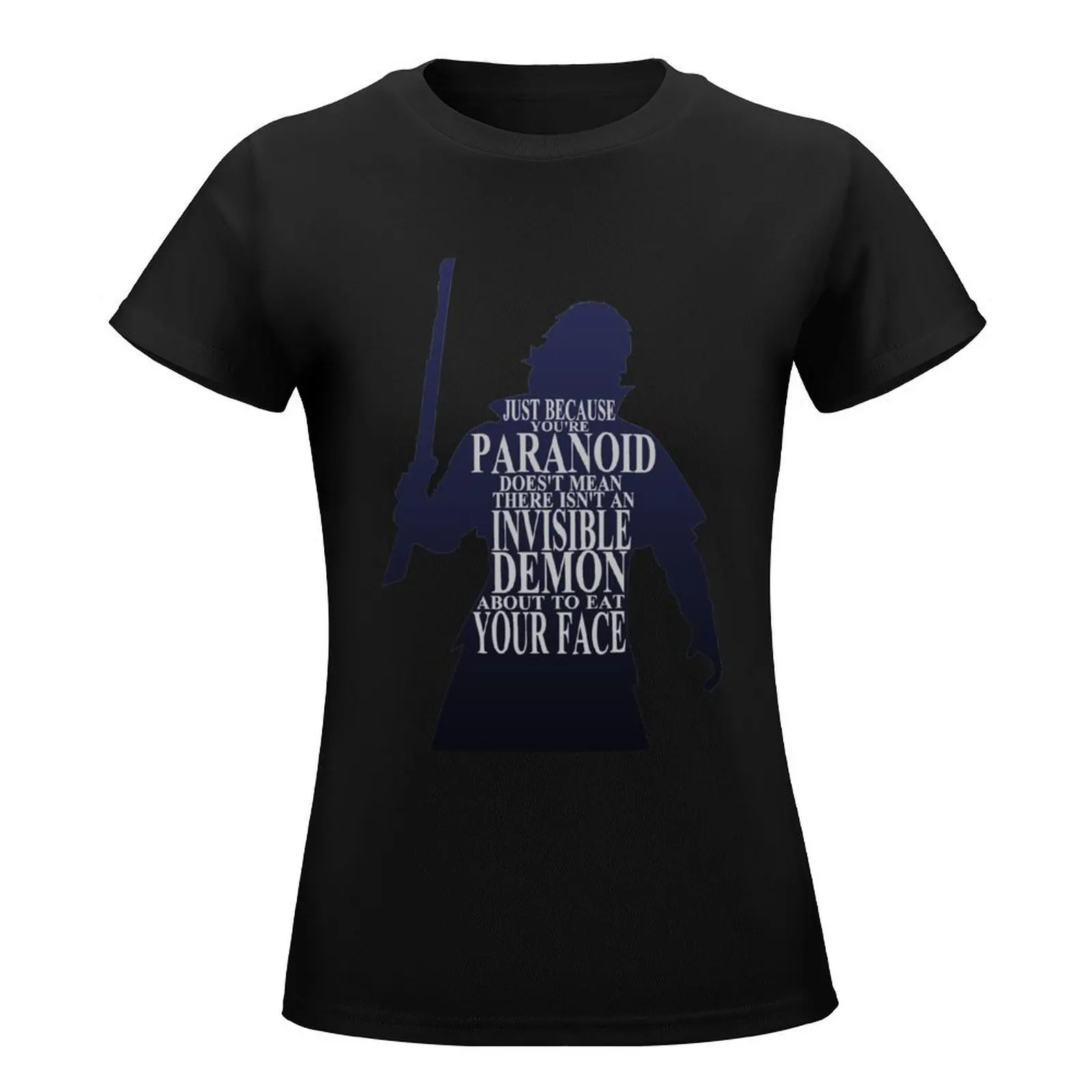 Invisible Demons T-Shirt vintage clothes graphics t shirts for Women loose fit