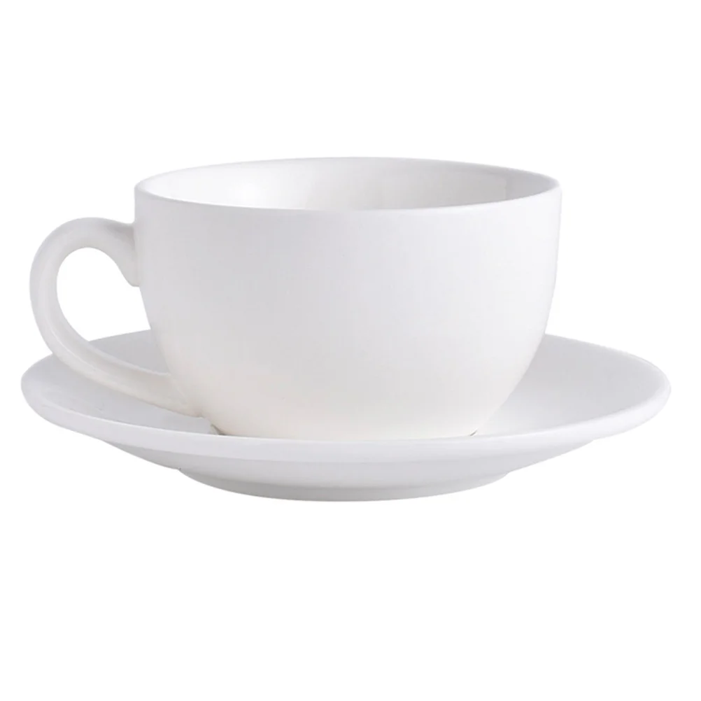 

1Set Coffee Cup Set with Saucer Elegant Ceramic Tea Cup for Hot Chocolate Milk Juice Breakfast Beverage Service