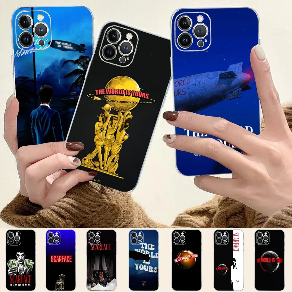 Scarfaces 세계는 당신의 것입니다 전화 케이스 실리콘 소프트 for iphone 16 15 14 13 12 11 Pro Mini XS MAX Plus X 커버