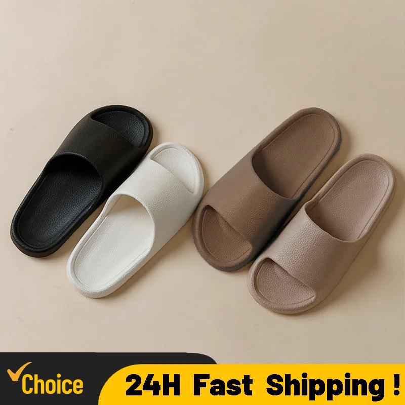 Zapatillas de casa de verano antideslizantes para mujer, sandalias de suela suave Eva, Chanclas de playa con fugas