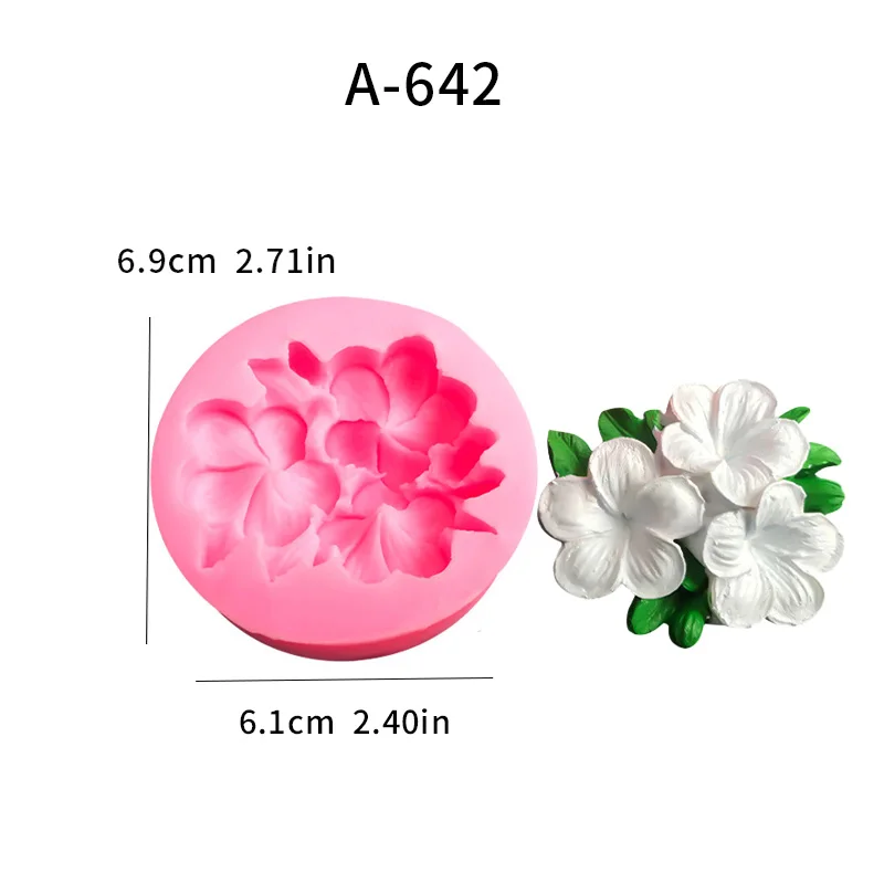 1 Piece, 3-Petal Egg Flower Silicone Mold, Gardenia Flower Sugar Cake Chocolate baking Mold