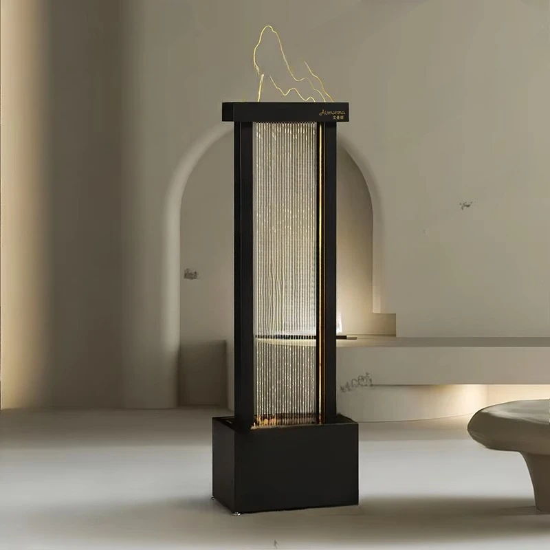 Flowing water ornaments modern simple floor-to-ceiling circulation fountain rain curtain decoration housewarming gifts