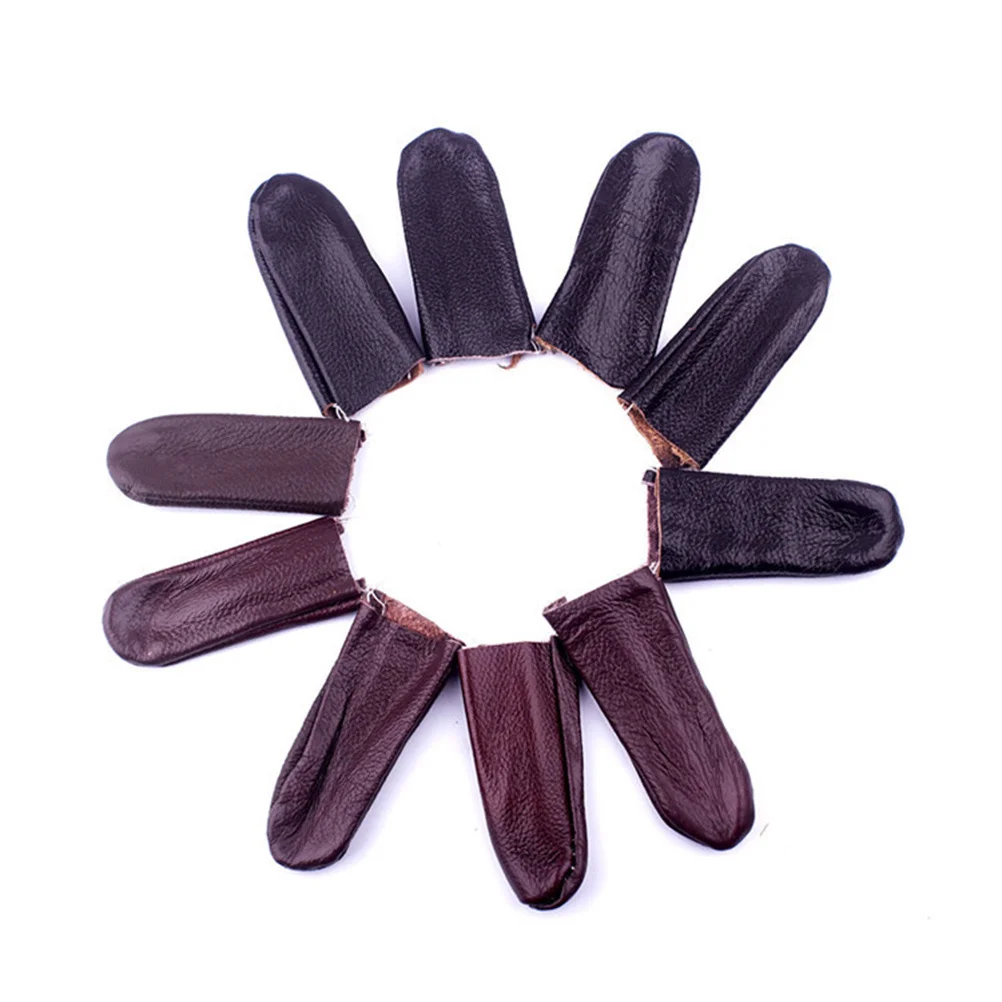 

10 шт., защитная крышка для пальцев, напальчники для рукоделия, защита для полировки, многоразовая защита от износа, портативный размер