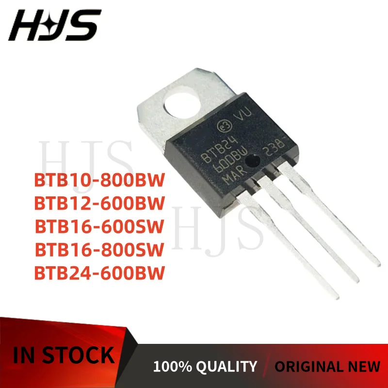 10PCS/ BTB12-600BW BTB24-600BW BTB16-800SW BTB16-600SW BTB10-800BW Bidirectional thyristor TO-220 Brand New