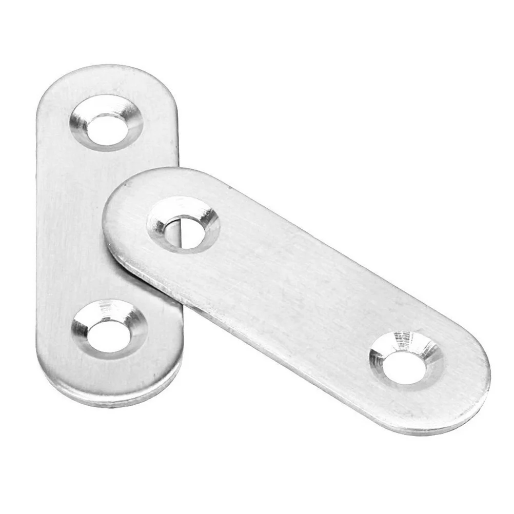 

20pcs 37Mmx16Mmx1.5Mm Stainless Steel Corner Brace Plate Fixing Joining Bracket For Furniture Table Desk Repair Mending Plate