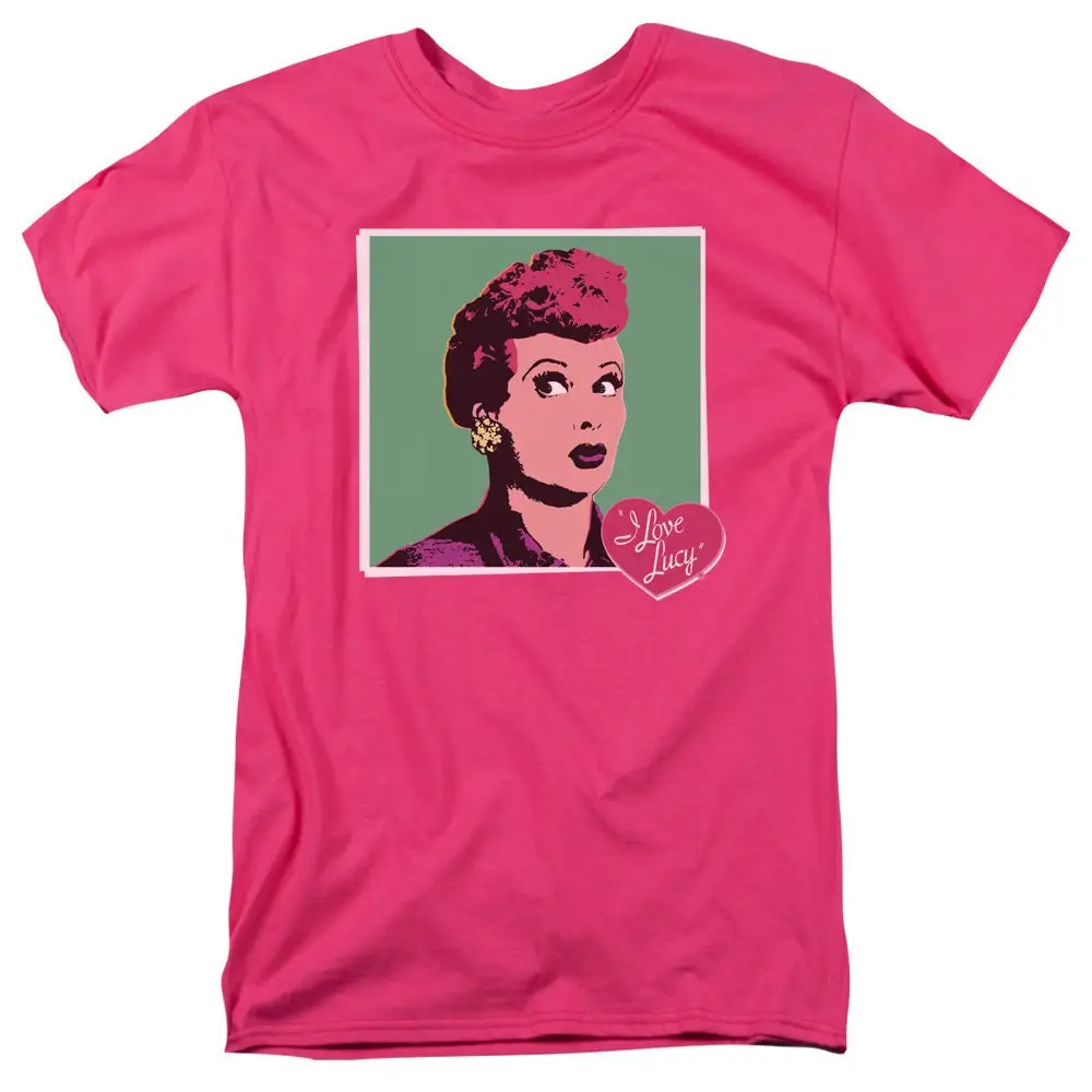 I Love Lucy Worhol Hot Pink T Shirt