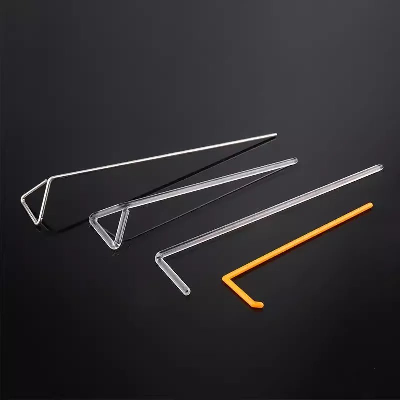 10PCS Glass coated rod stainless steel disposable plastic L-shaped triangular smear cell culture dish pusher scraper