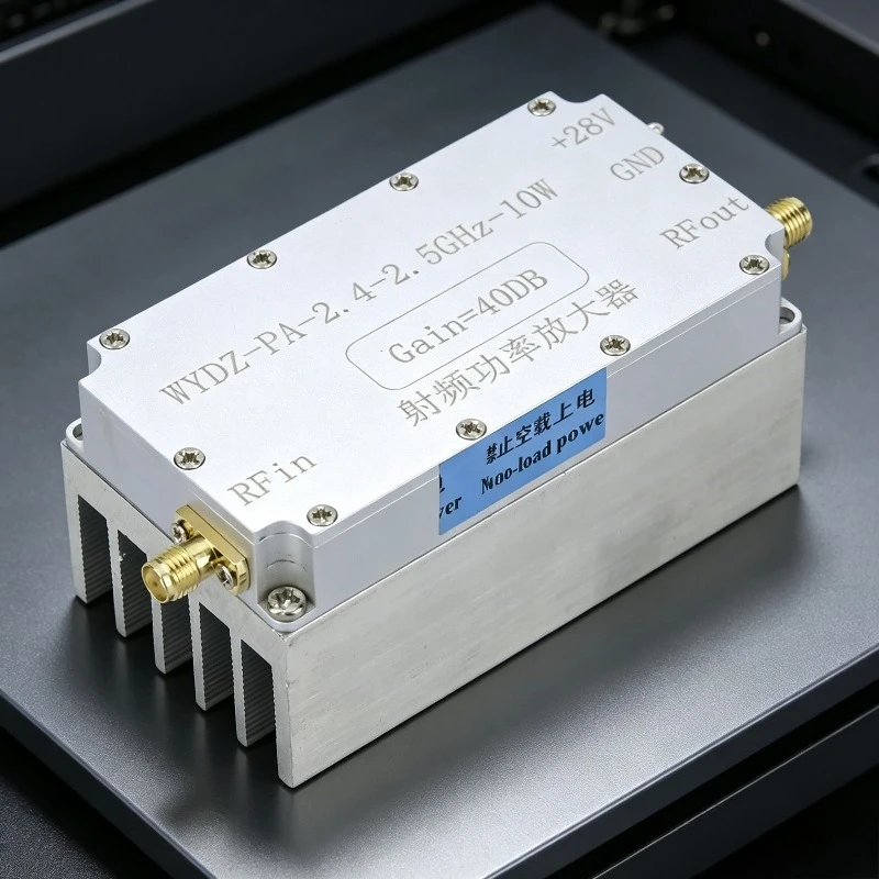 WYDZ-PA-2.4-2.5GHz-10W High Gain RF Power Amplifier 40dB with Heat Sink