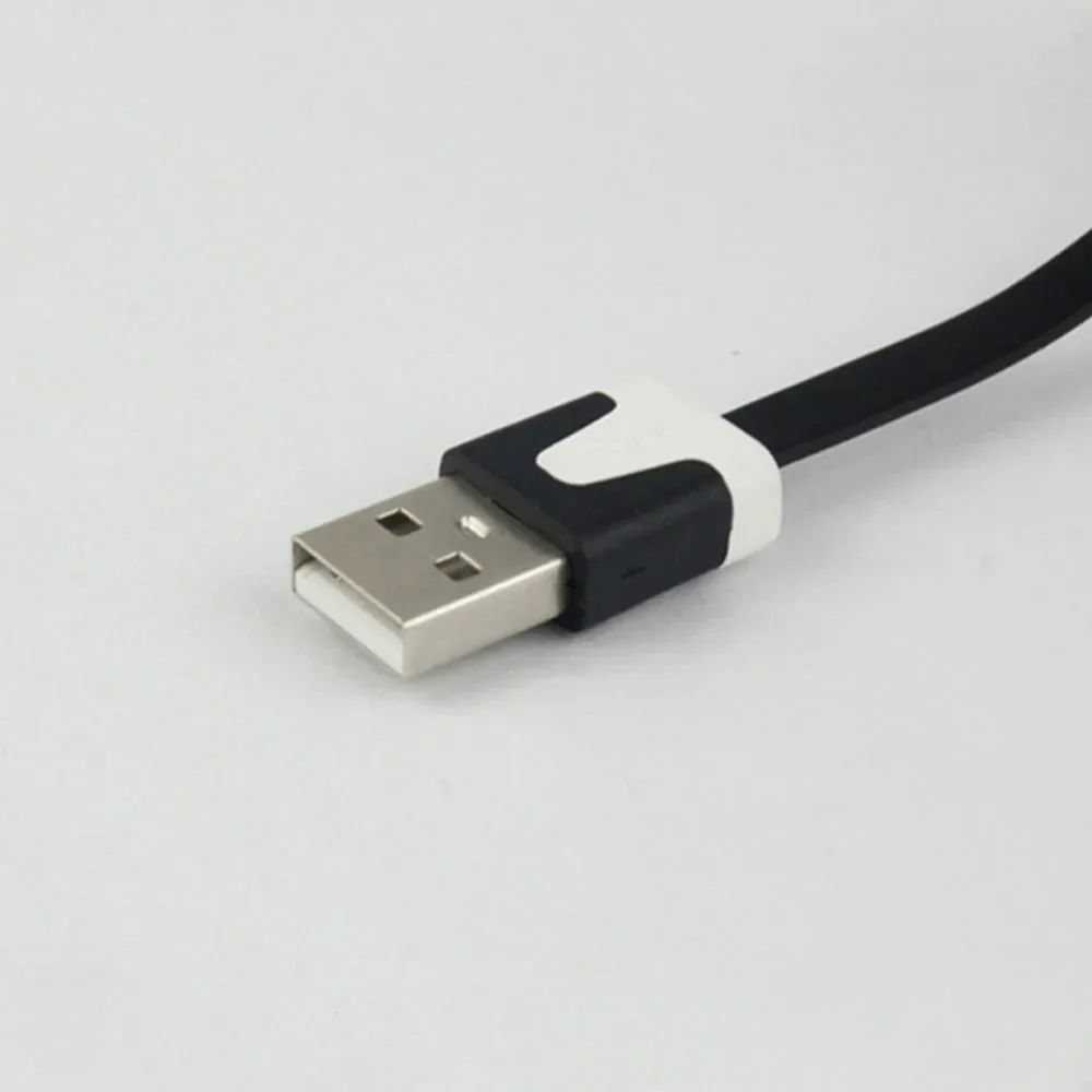 Kabel danych 3M kolorowy mikro ołów płaski makaron synchronizacja danych szybki kabel ładowarki ładowanie Usb wstążka kabel do androida #275426