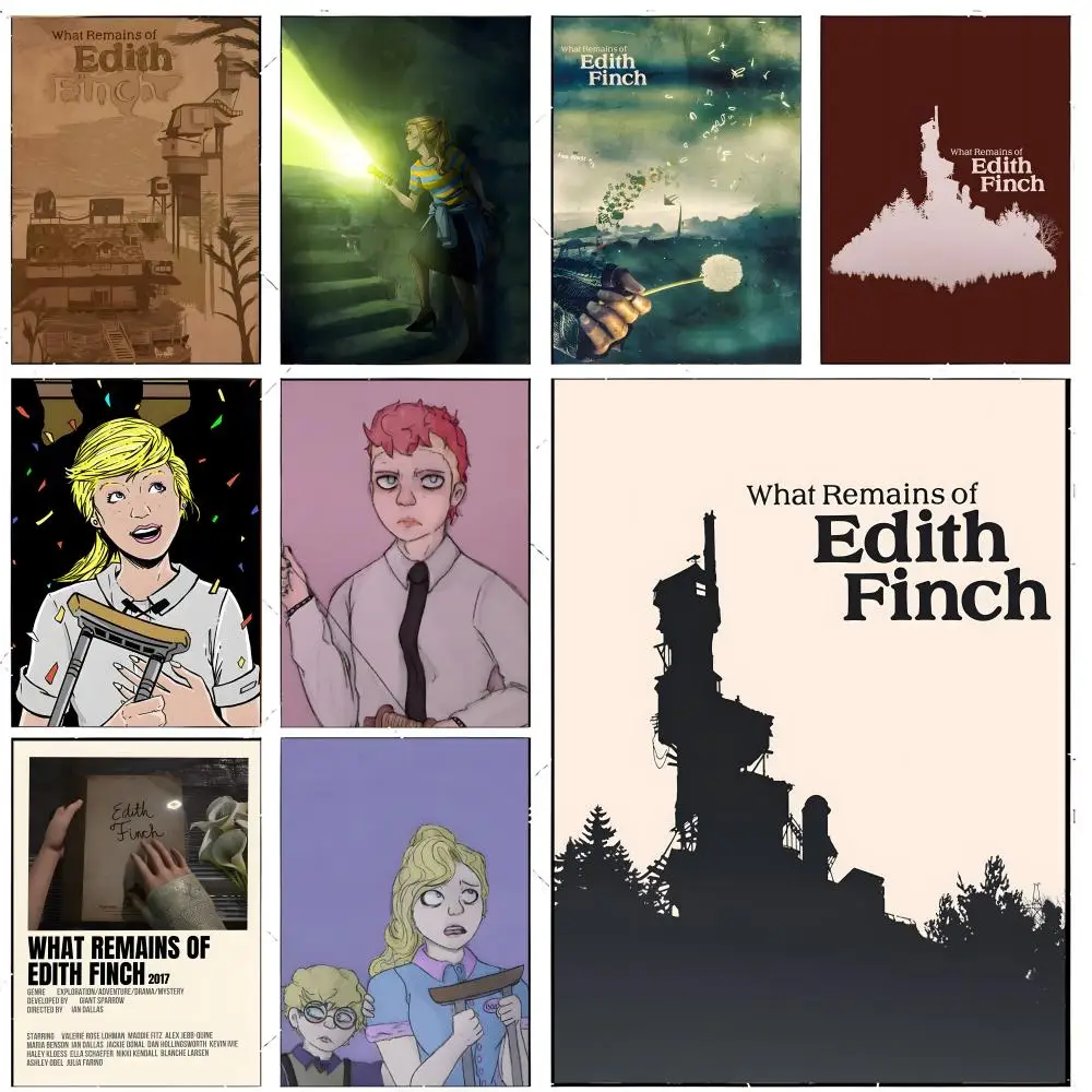 Póster de la serie Story Game Narrative W-What Remains of Edith Finch, arte decorativo premium y regalo para el hogar, adornos para el salón del hogar