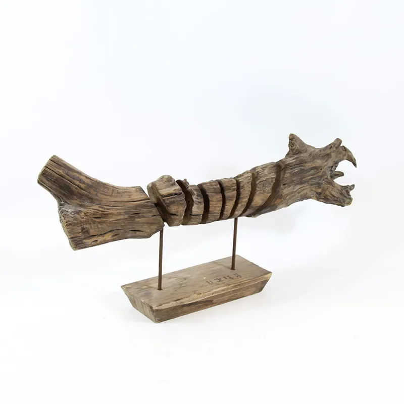 Handmade Wooden Wabi Sabi Decor Creative Ornament for Front Desk Porch Home Decoration Natural Rustic Craft Gift