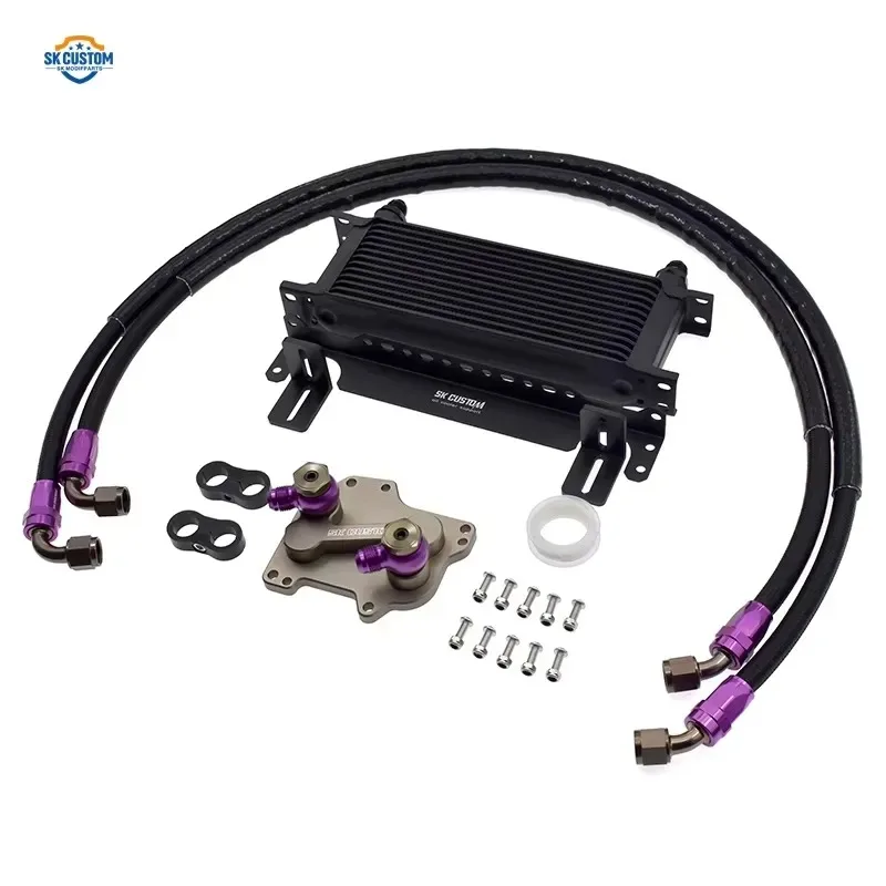 Hot Sale For CC TT Golf MK6 MK7 A1 A3 Q3 Skoda 1.6 2.0 TDI Engine Oil Cooler Kit 13 Rows Oil Radiator Cooler Kit