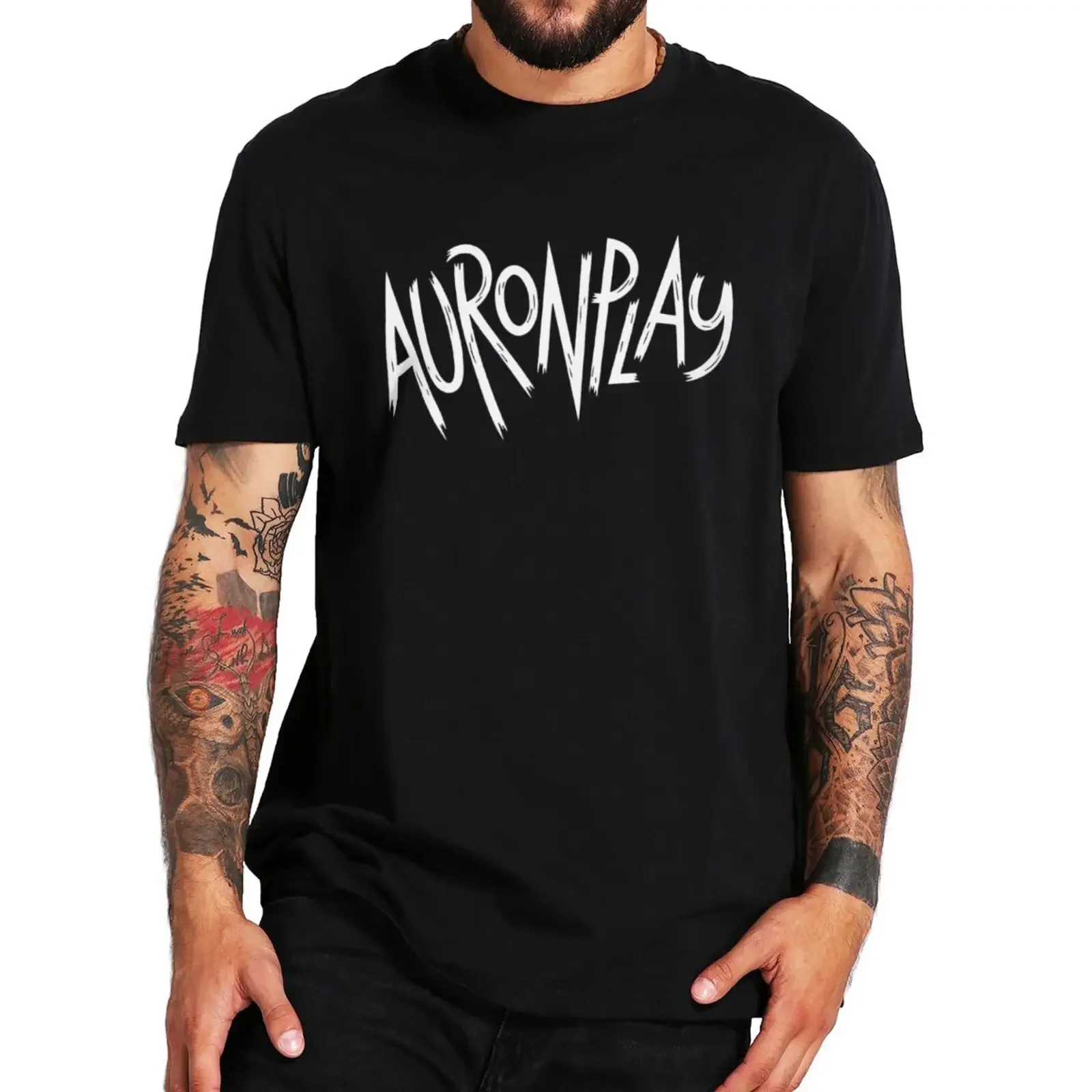 Auronplay Tshirt Spanish YouTuber Comedian Essential Basic Tee Tops 100% Cotton EU Size Camiseta For Men WomenF