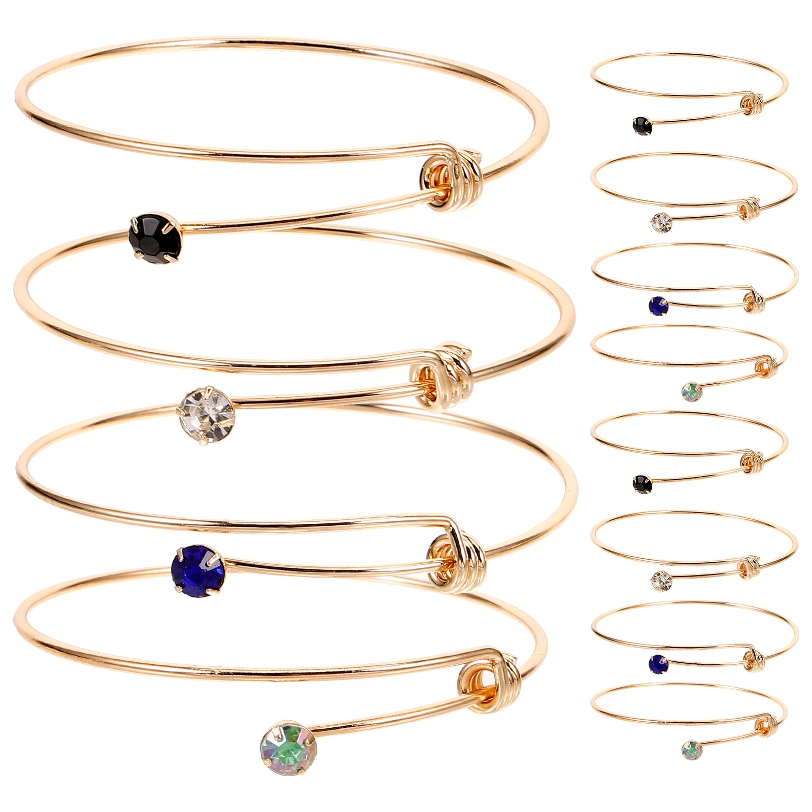 

12pcs DIY able Bangle Bracelets Wire Coil Jewelry Making Blank Adjustable Bracelet Iron Metal Women Gifts