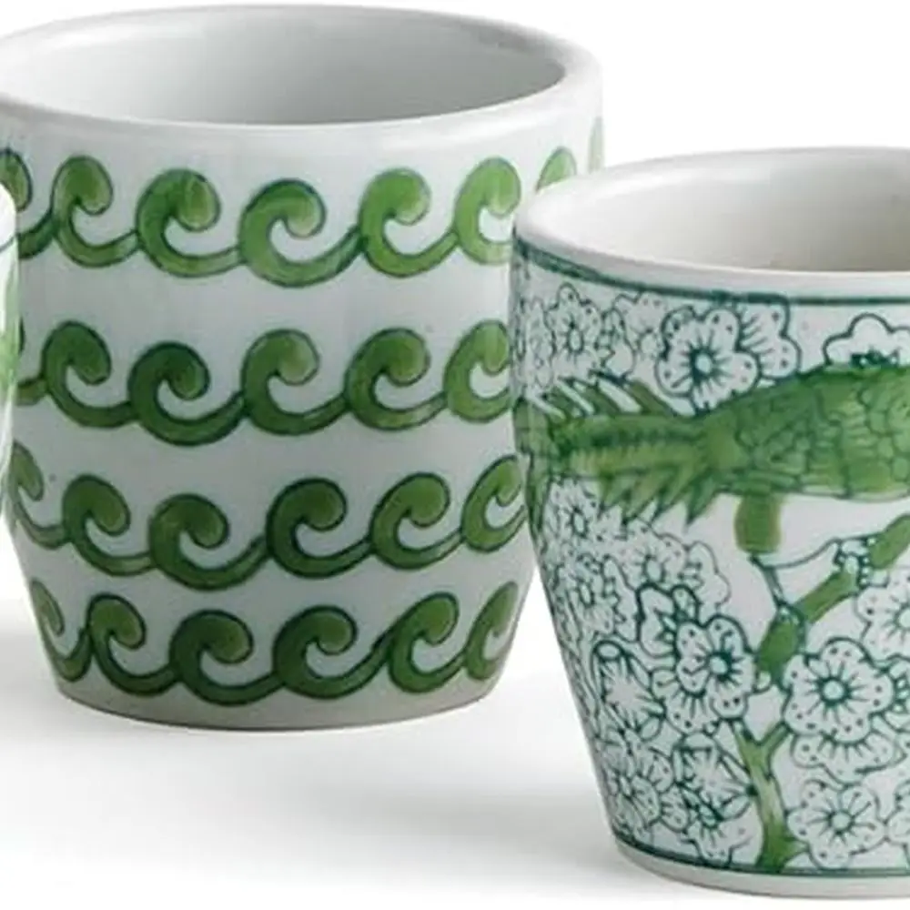 

Набор миниатюрных кастрюль Imperial из 6 зеленого и белого цвета от Napa Home & Garden