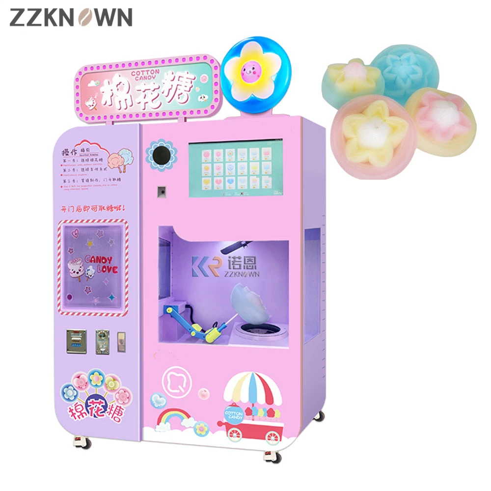 Automatic Cotton Candy Vending Machine New Sale Unattended Operation Marshmallow Vending Machine