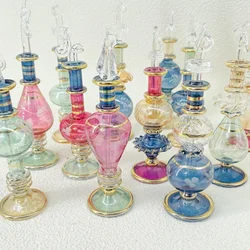 Imported Egyptian perfume bottle, handmade 10cm essence bottle, multi-colored glass bottle exquisite ornament