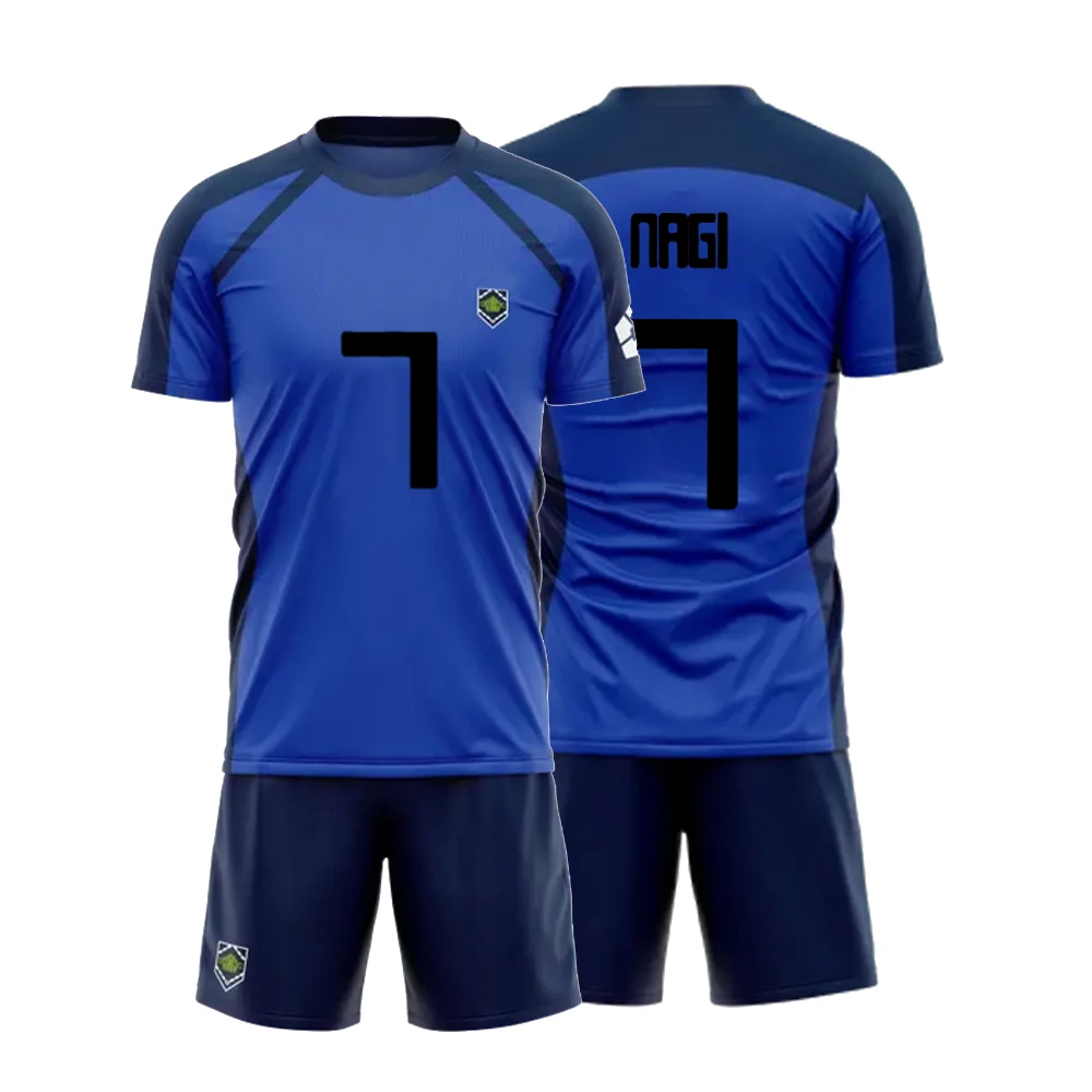 Ensemble de T-shirt à Manches Courtes avec Serrure Bleue, Motif de Futsal, Football, VL, Replika, Club de Football, Cosplay, Maillot Unisexe, Nouvelle Collection 2024