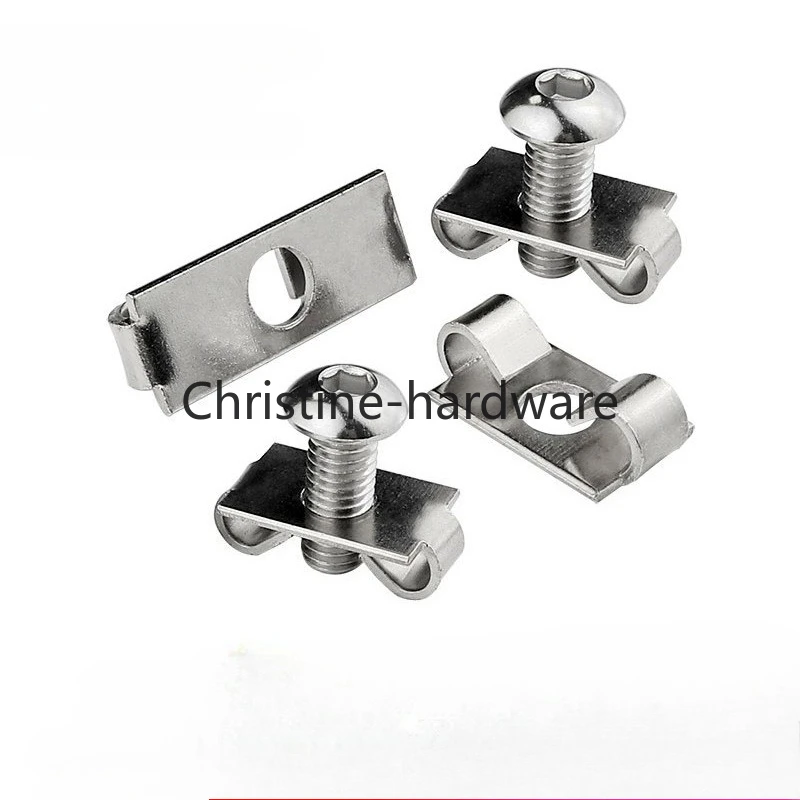 

20/50PCS M6 M8 M12 EU Aluminum profile Elastic Fastener 2020 3030 4040 4545 Butterfly Fastener Built-in Connector Frame Assembly