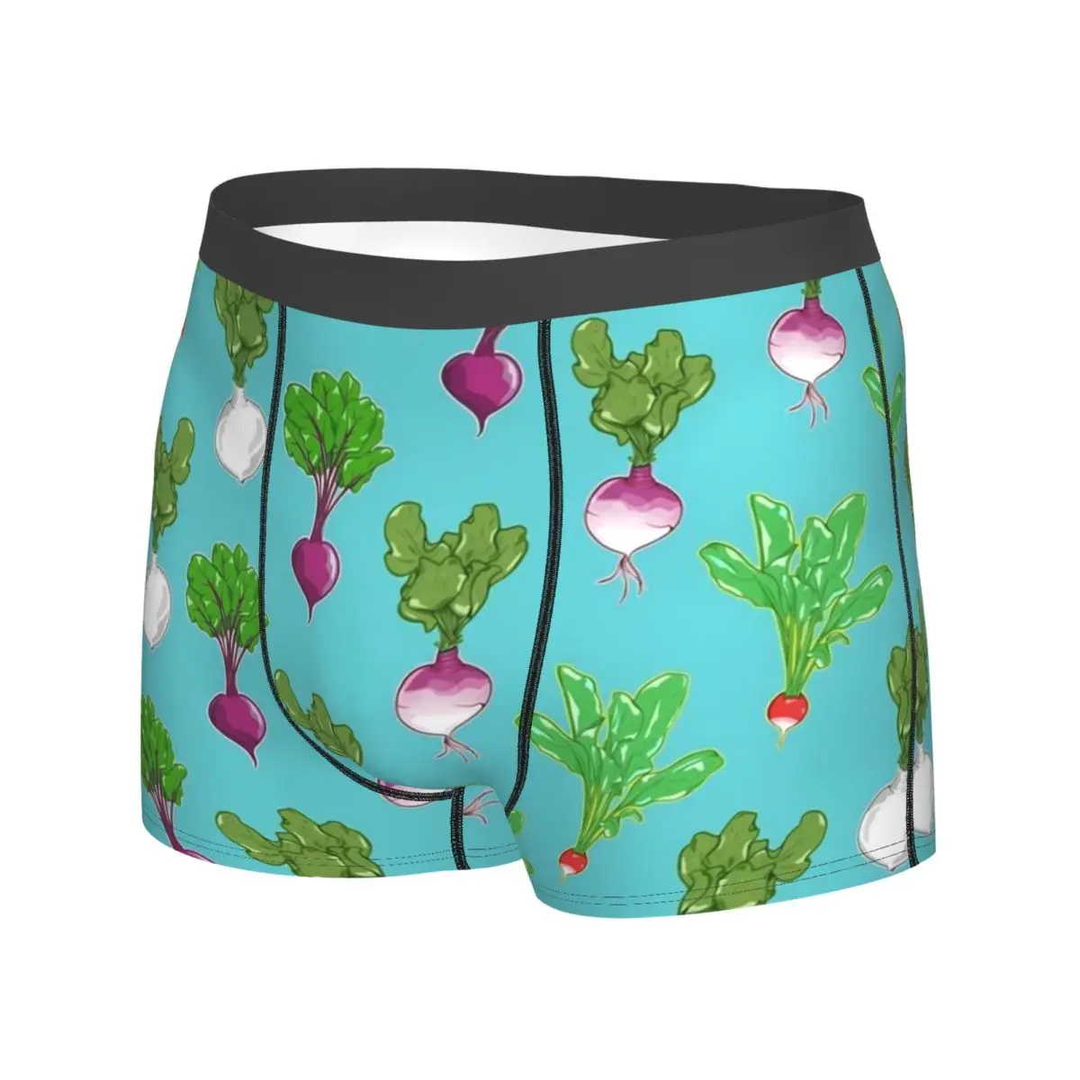 Radishes Underwear Root Vegetable 3D Pouch High Quality Trunk Sublimation Boxer Brief Breathable Man Underpants Big Size 2XL