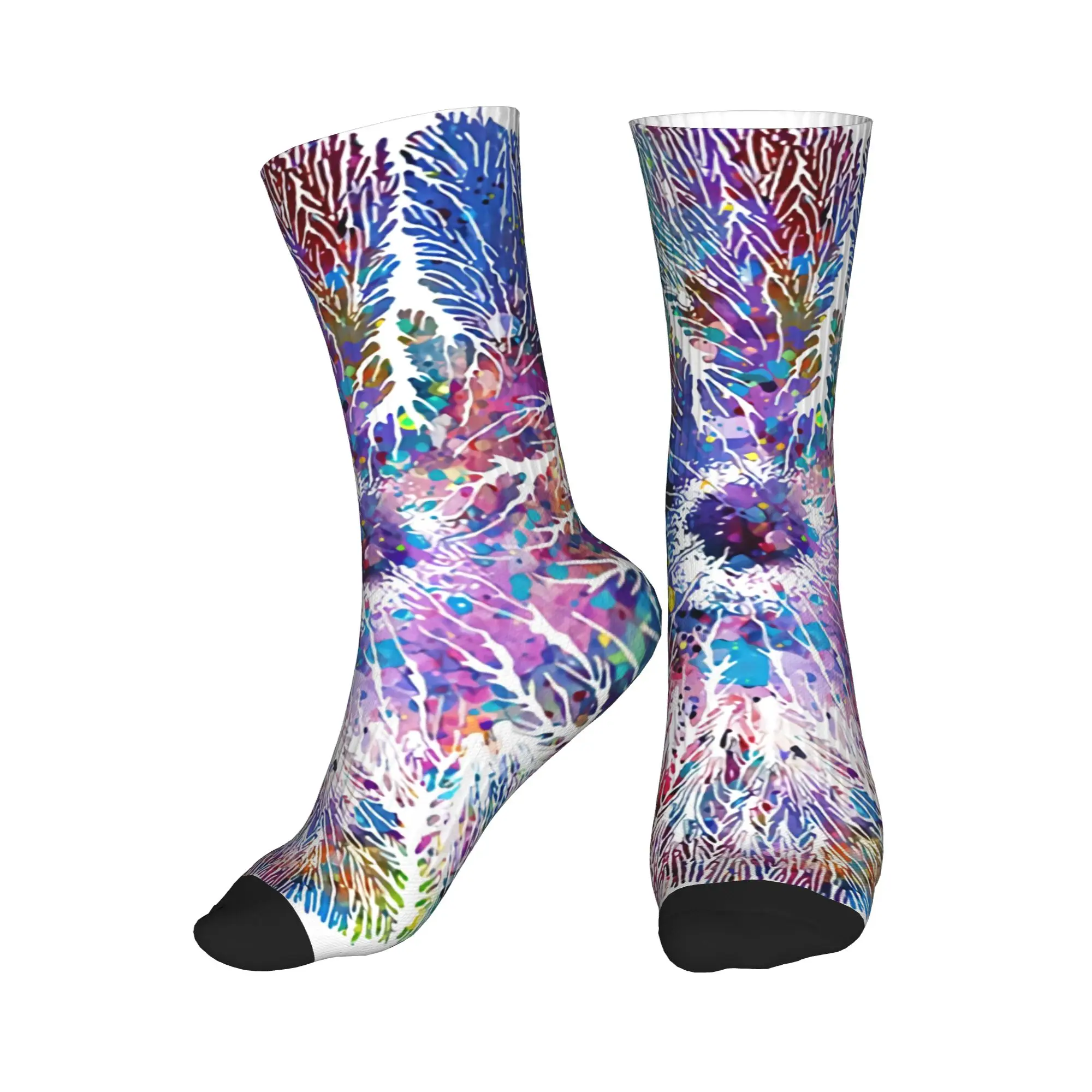 Calcetines de vestir con diseño de colonia de bacterias para hombres y mujeres, calcetines cálidos y modernos