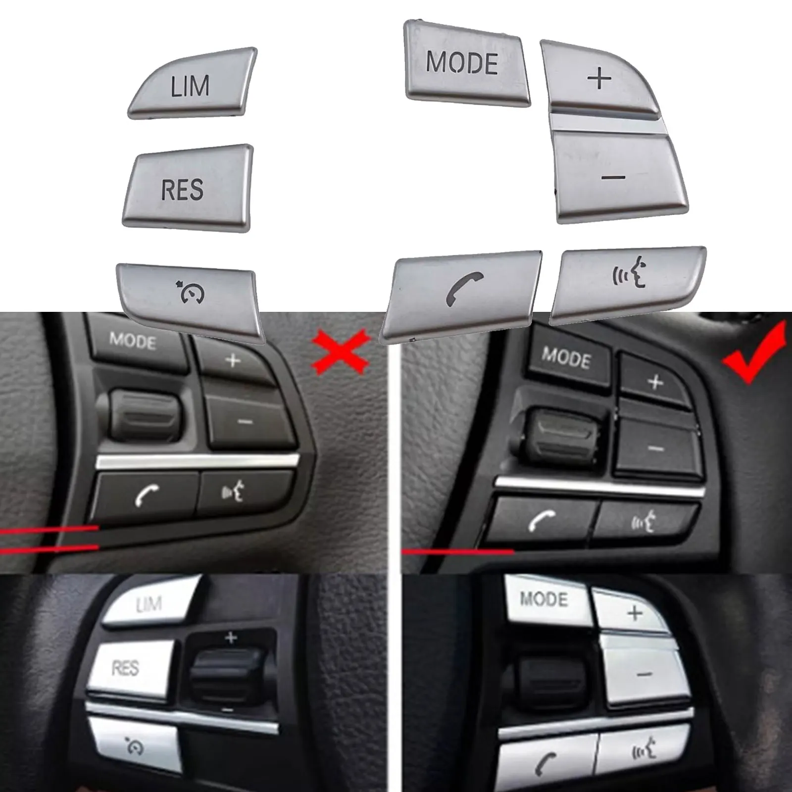 Button Cover for bmw for bmw Switch Button Cover Car Interior Decoration ABS Material Durability Dust Prevention Lightweight