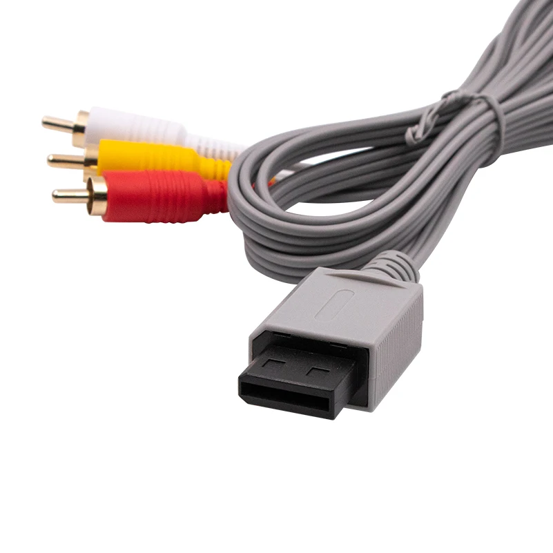 محول صوت فيديو AV ، كابل مركب 3 RCA لـ ntendo Wii ، سلك سلك ، #5