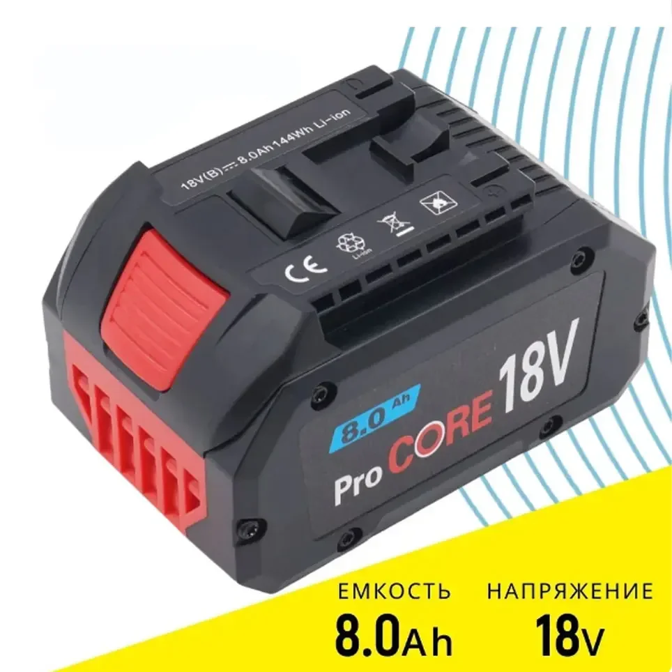 Bateria de substituição Procore para Bosch, ferramenta sem fio profissional, 18V, 6.0AH, 8.0AH, 10.0AH, BAT618, BAT609, GBA18V80, 21700