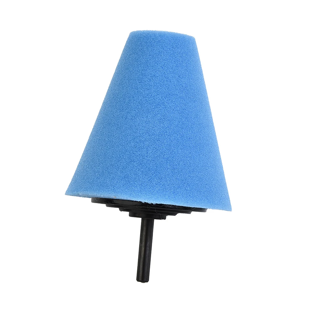 Acessórios almofadas em forma de cone de polimento de espuma cubo de roda de automóvel cone azul polimento em forma de alta qualidade venda quente