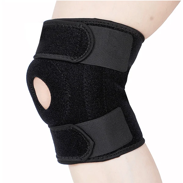 

Sports Protective Knee Brace Support with Anti-Slip Design, Open-Patella Stabiliser Fully-Adjustable Neoprene Brace-Support