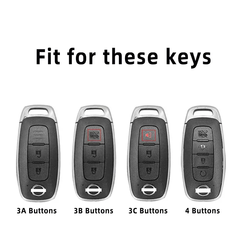 3 4 Buttons Car Key Case Cover Shell For Nissan X-trail T33 Qashqai J12 Teana Altima Ariya 2022 2023 Holder Keychain Accessories