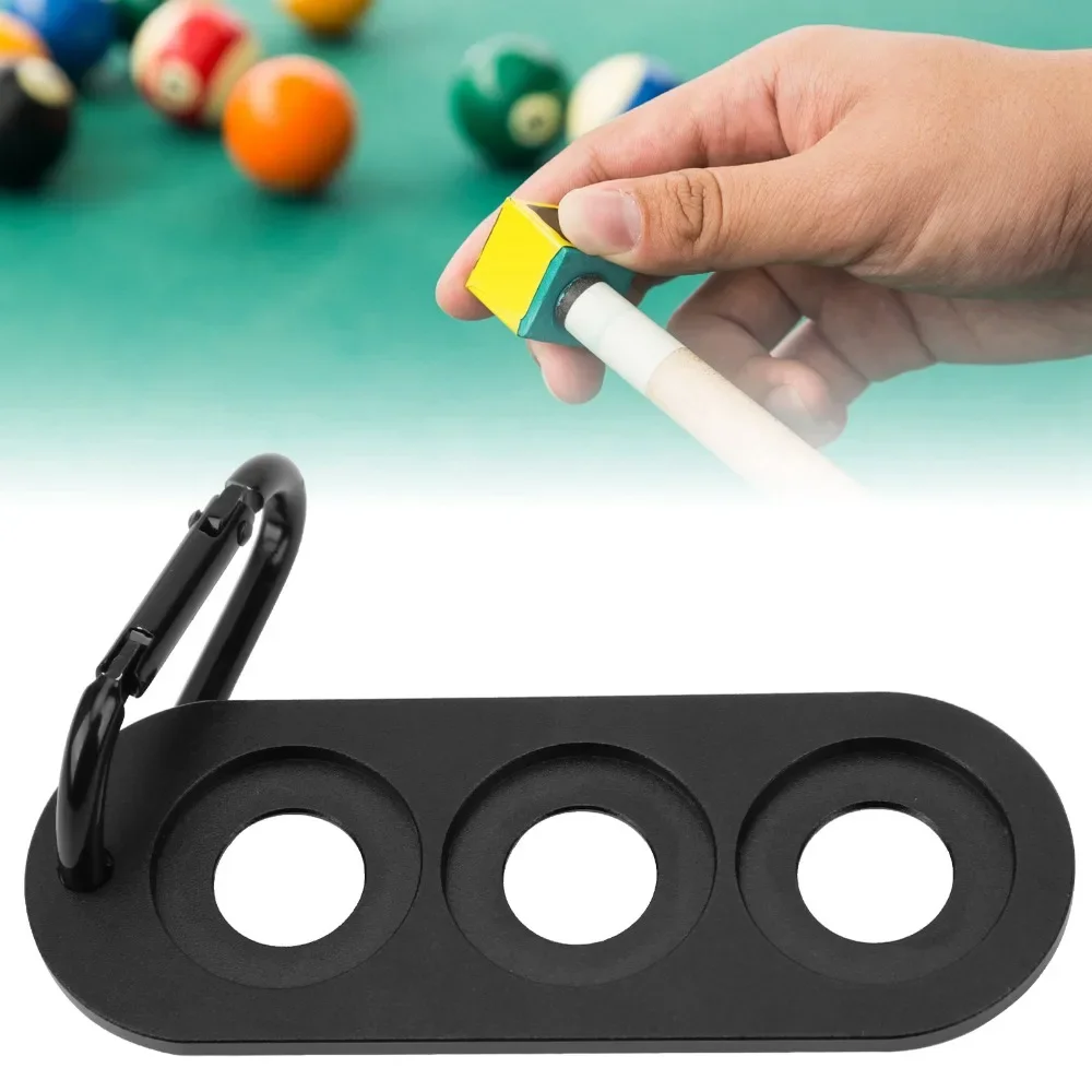 

3 Hole Holder Cue Joint Protector Aluminum Buckle Closure Pool Stick Joint Protector Case Hold Tool Joint Protector Holder