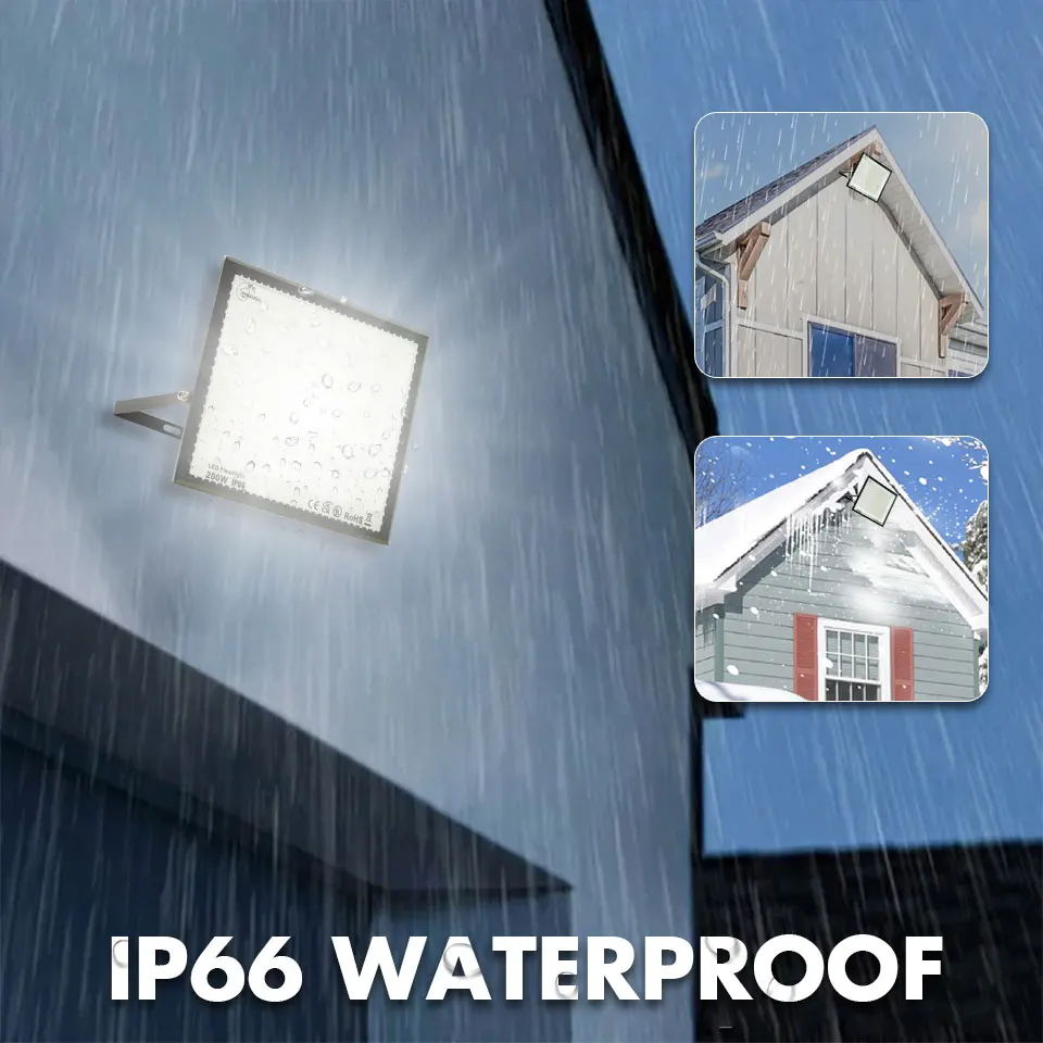 LED FloodLight With Plug Outdoor AC110V 10W 20W 30W 50W 100W Reflector Spotlight Street Light Wall Lamps Garden Lighting Focus