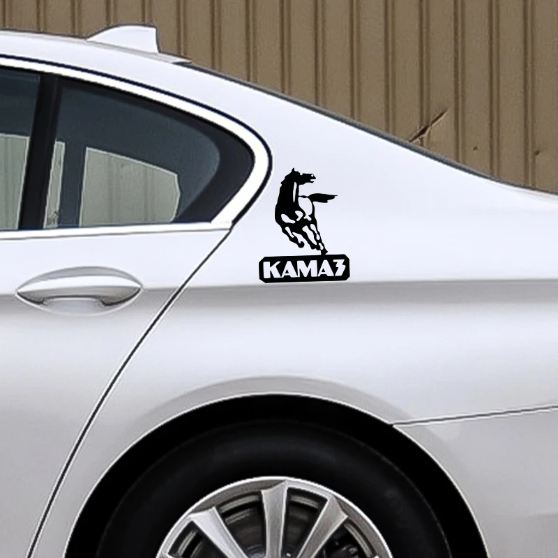 KAMAZ logo funny car sticker vinyl decal white/black for auto car stickers styling car decoration