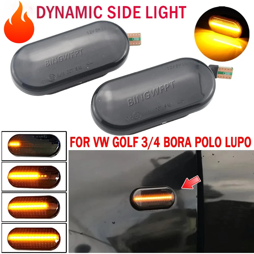 2X Led Dynamic Turn Signal Light Flasher Indicator Blinker For Ford C-Max Fiesta Focus MK2 Fusion Galaxy For VW Polo view 2
