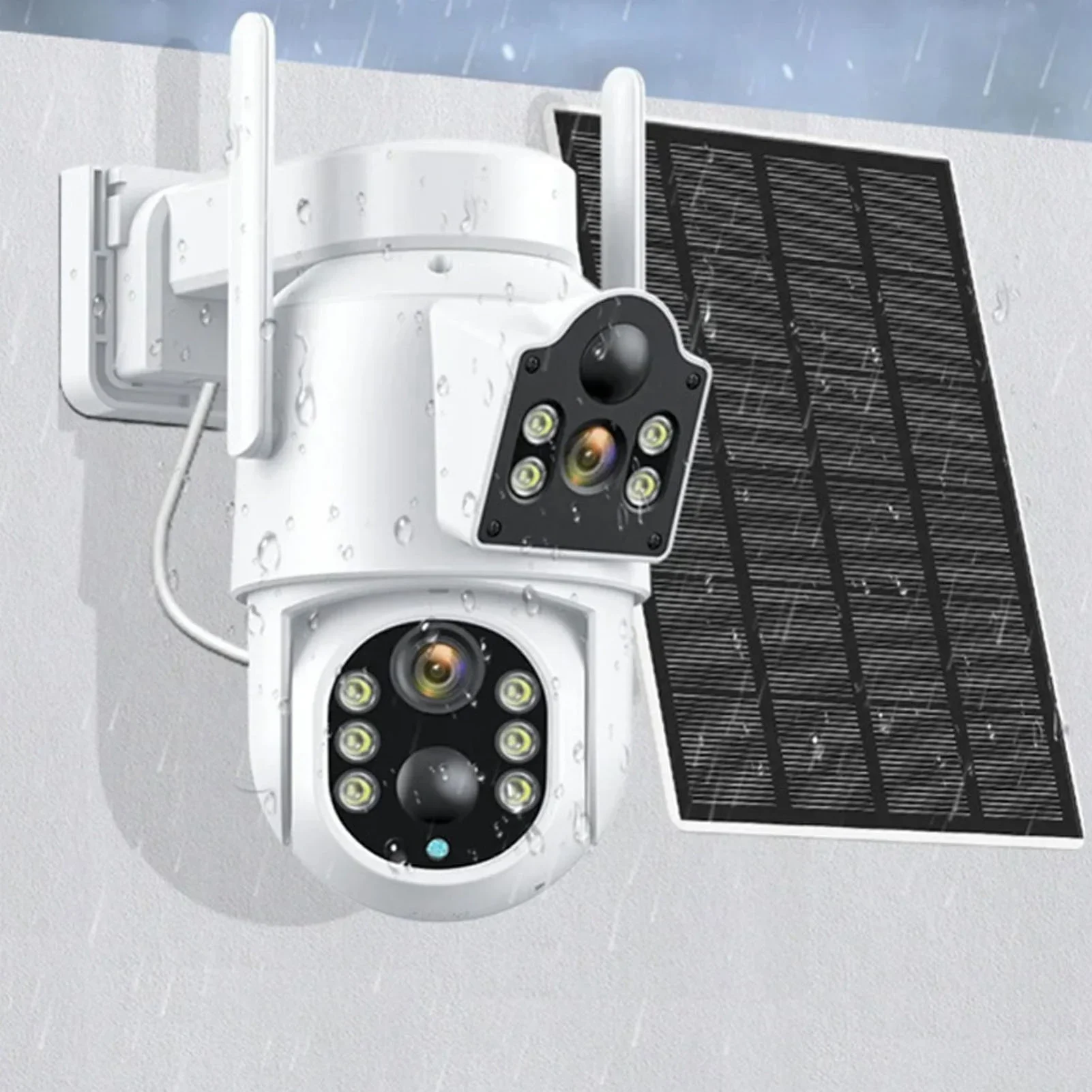 Outdoor Solar Security Cameras IP65 Waterproof WiFi Solar Camera 110° Wide Angle High Definition Motion Detection for Backyard