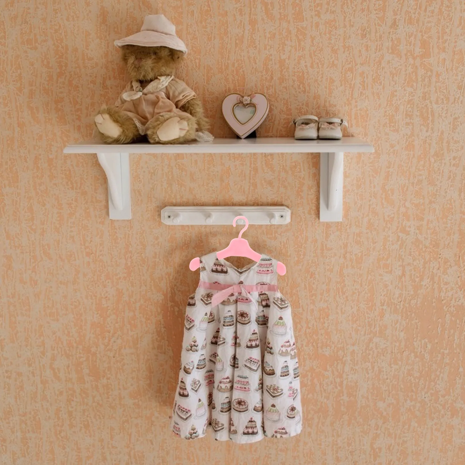 

50Pcs Sturdy Plastic Clothes Hangers for Mini Compact Rack Holder Organizer Lightweight Clothes Storage Outfit Rack