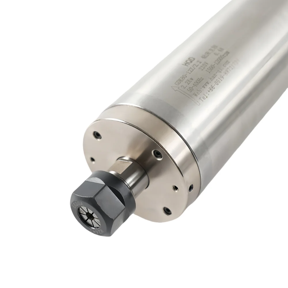 GDK80-12Z/2.2 2.2kw ER20 Motores de husillo de enfriamiento por agua con orificio de perforación para máquina Cnc