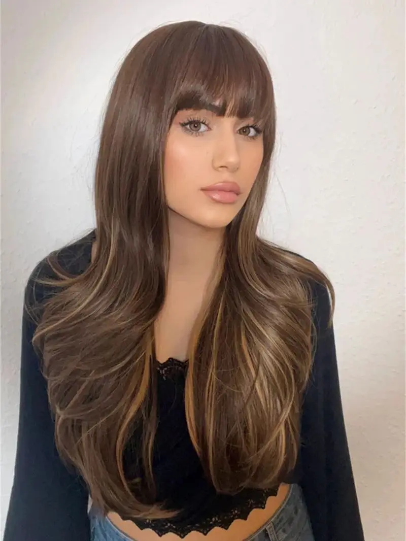 أومبير براون شقراء يسلط الضوء على الاصطناعية HD الدانتيل شعر مستعار أمامي مع الانفجارات جودة عالية غلويليس عالية الكثافة الباروكات الفاخرة للاستخدام اليومي #4